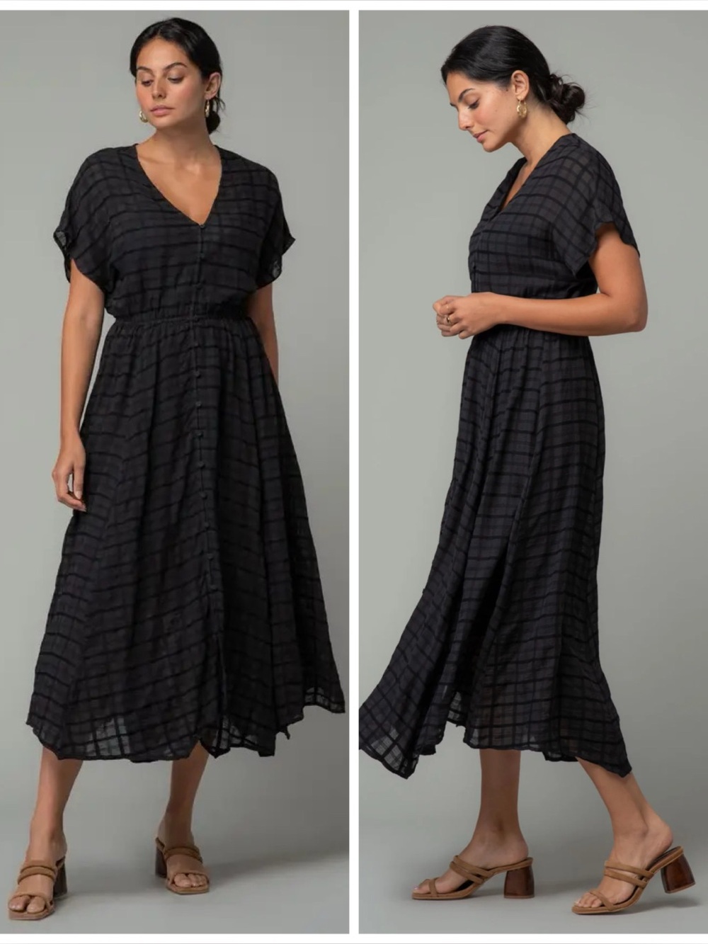 neuflora Solana Maxi Dress in Washed Black